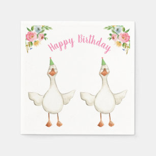 Serviette En Papier Animaux de ferme Goose Girl Anniversaire Barnyard