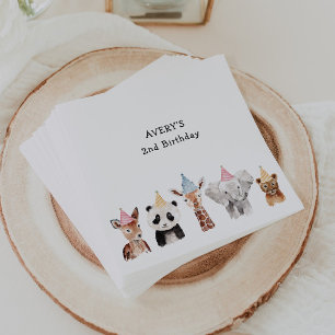 Serviette En Papier Animaux de fête Anniversaire