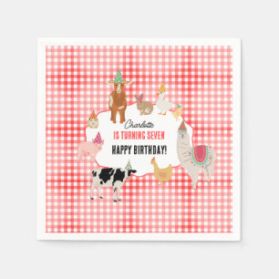 Serviette En Papier Animaux de la Fête de la Ferme Animaux de la Ferme