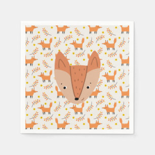 Serviette En Papier Animaux de la forêt design boho renard