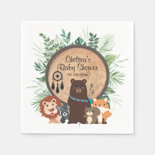 Serviette En Papier Animaux des bois