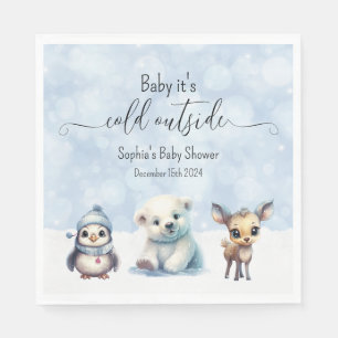 Serviette En Papier Animaux d'hiver Froid hors Baby shower