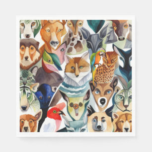 Serviette En Papier Animaux Extraordinaires