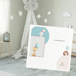 Serviette En Papier Animaux mignons avec Baby shower à ballons