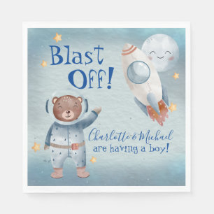 Serviette En Papier Animaux mignons dans l'espace extra-atmosphérique 