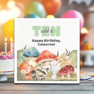 Serviette En Papier Animaux mignons de la forêt pour un 10ème annivers