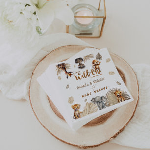 Serviette En Papier Animaux Sauvages de Safari Mignons Baby Shower Bot