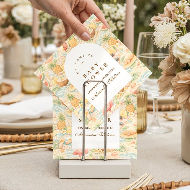 Serviette En Papier Animaux Tropicaux Pastel (Créateur téléchargé)