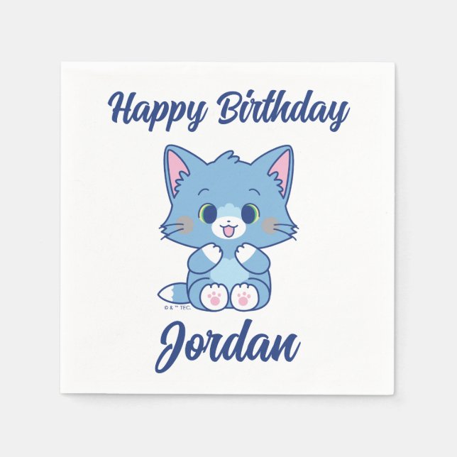 Serviette En Papier Anime Tom et Jerry - Tom (Devant)