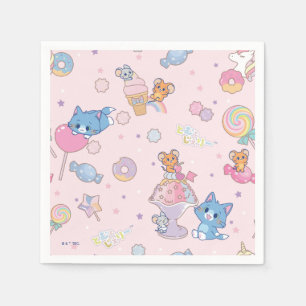 Serviette En Papier Anime Tom, Jerry et Tuffy Candyland Motif