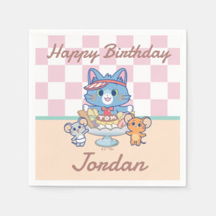 Serviette En Papier Anime Tom, Jerry et Tuffy Dessert Parlor