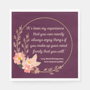 Serviette En Papier Anne Of Green Gables Citation I - Style mignon