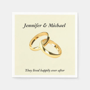 Serviette En Papier Anneaux de réception de mariage Napkin Personnalis