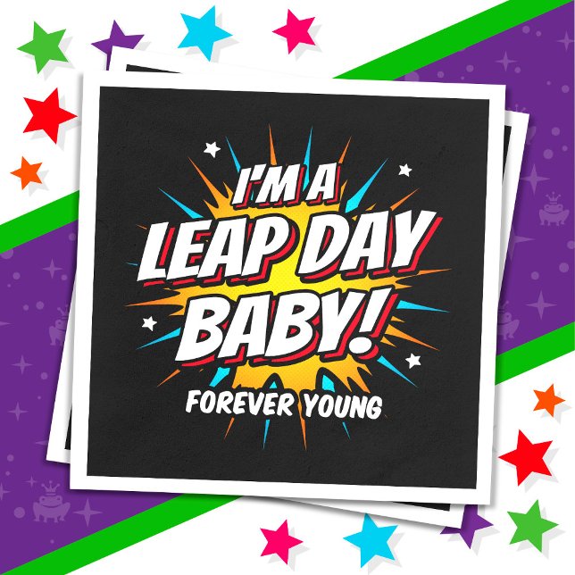 Serviette En Papier Année bissextile Anniversaire 29 février Jour biss (Créateur téléchargé)