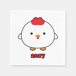 Serviette En Papier Année des serviettes de papier du coq 2017