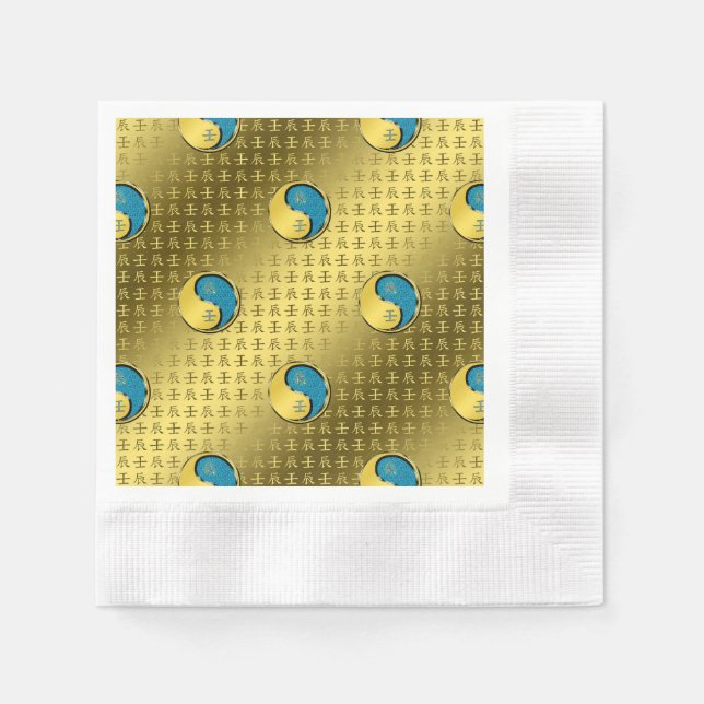 Serviette En Papier Année du dragon d'eau (Devant)