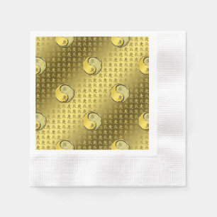 Serviette En Papier Année du dragon métallique