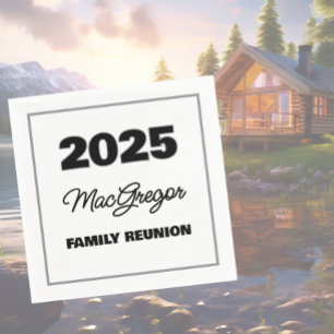 Serviette En Papier Année du nom de la réunion familiale