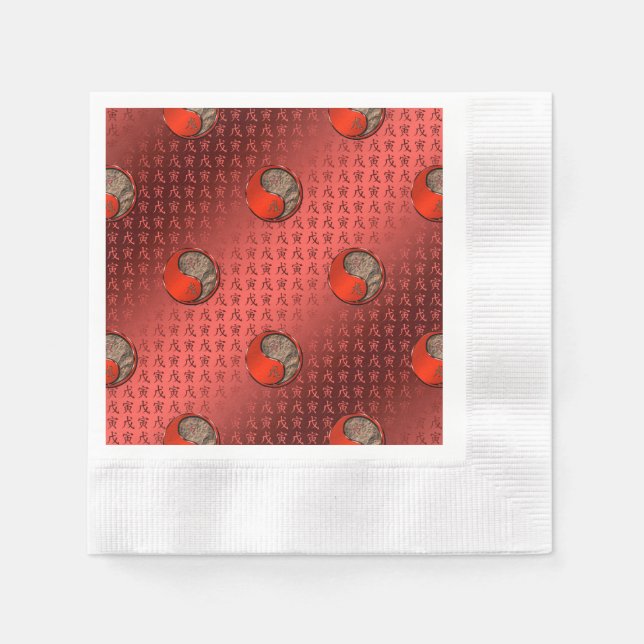 Serviette En Papier Année du tigre terrestre (Devant)