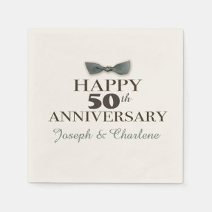 Serviette En Papier Année personnalisée Antique Joyeux Anniversaire