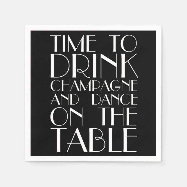 Serviette En Papier Années folles Napkin (Devant)