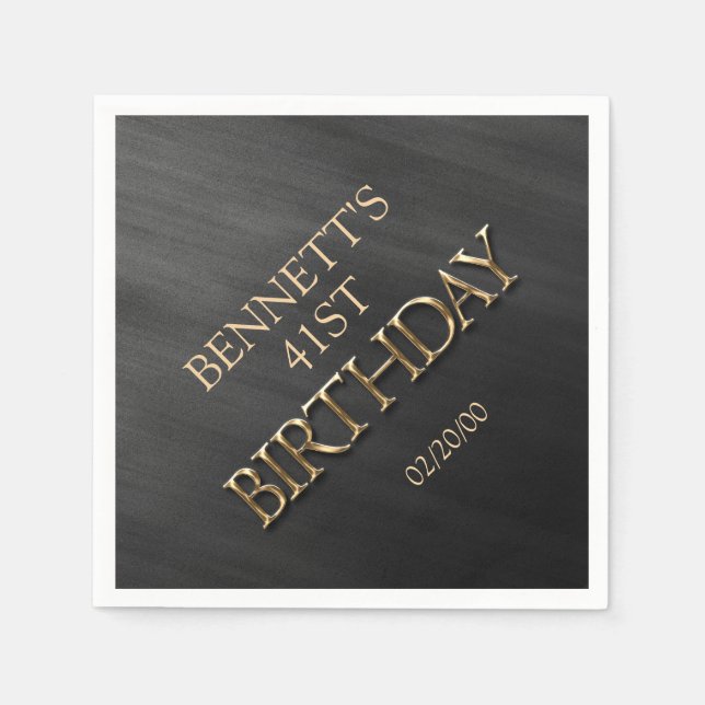 Serviette En Papier Anniversaire (Devant)