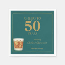 Anniversaire 50 ans Hommes Classique Sarcelle Or C