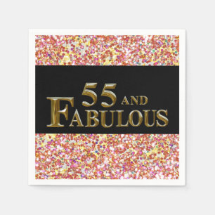 Serviette En Papier Anniversaire 55 ans