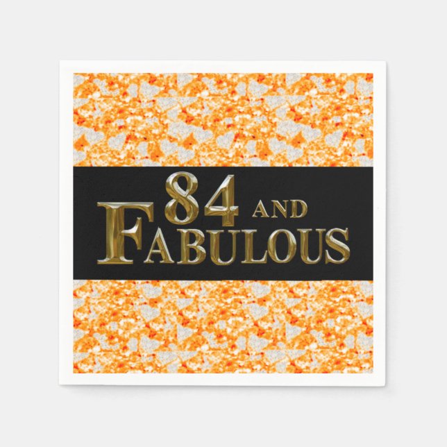 Serviette En Papier Anniversaire 84 ans (Devant)