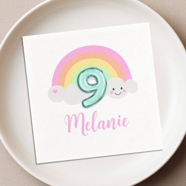 Serviette En Papier Anniversaire 9 ans de Cloud Nine (Créateur téléchargé)