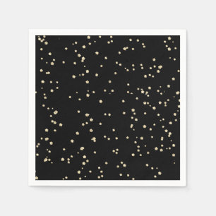 Serviette En Papier Anniversaire adulte Parties scintillant d'or noir