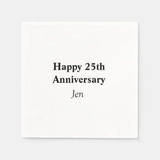Serviette En Papier Anniversaire ajouter votre nom texte image modifia