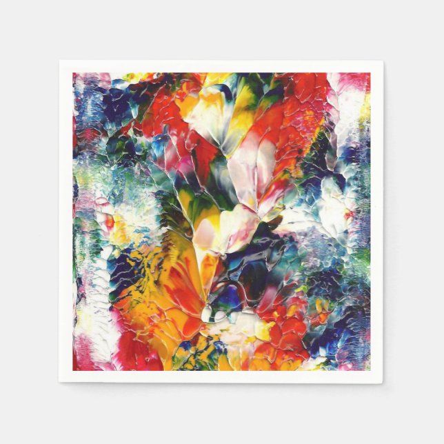 Serviette En Papier Anniversaire Art Standard Cocktail Napkin (Devant)