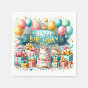 Serviette En Papier Anniversaire Bash Bliss