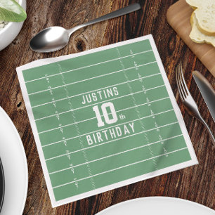 Serviette En Papier Anniversaire Cute Sports Football Numéro de terrai