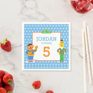 Serviette En Papier Anniversaire de Bert et Ernie