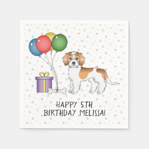 Serviette En Papier Anniversaire de chien Mini Goldendoodle couleur pa