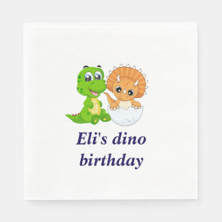 Serviette En Papier Anniversaire de Dinosaur