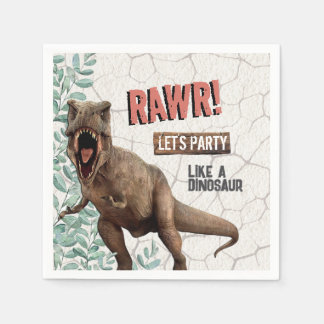 Serviette En Papier Anniversaire de Dinosaur