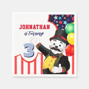 Serviette En Papier Anniversaire de enfant de cirque Ours Polaire