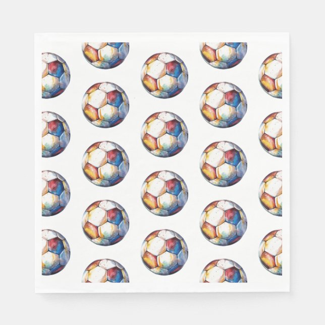 Serviette En Papier Anniversaire de enfant de football serviettes (Devant)