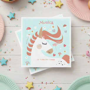 Serviette En Papier Anniversaire de enfant de licorne magique Whimsica