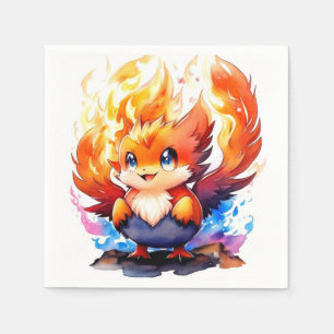 Serviette En Papier Anniversaire de enfant d'incendie Phoenix