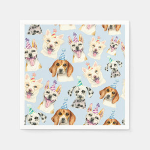 Serviette En Papier Anniversaire de enfant Motif Chien Chien Chien Chi