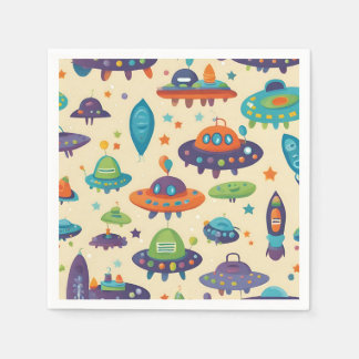 Serviette En Papier Anniversaire de enfant partie alien serviettes de
