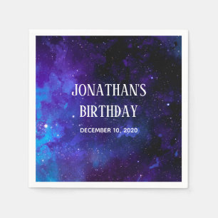 Serviette En Papier Anniversaire de enfant spatial. Fête du Planétariu