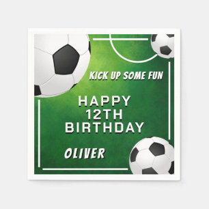 Serviette En Papier Anniversaire de enfant sportif de football de ball