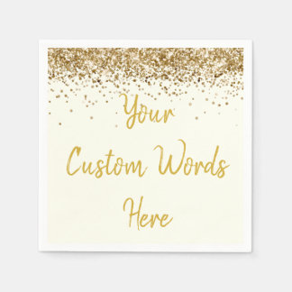 Serviette En Papier Anniversaire de fête d'anniversaire de l'ivoire pe