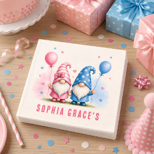 Serviette En Papier Anniversaire de Gnomes Joyeux Colorés