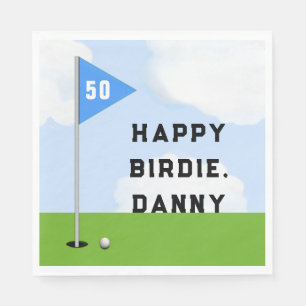 Serviette En Papier Anniversaire de golf